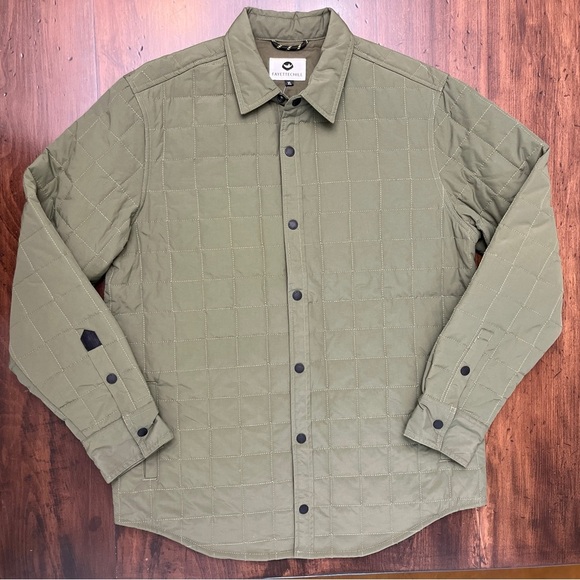 Fayettechill Thatcher Shirt Jacket Size XL Olive Green Utility Hipster Work NWT - Picture 2 of 13